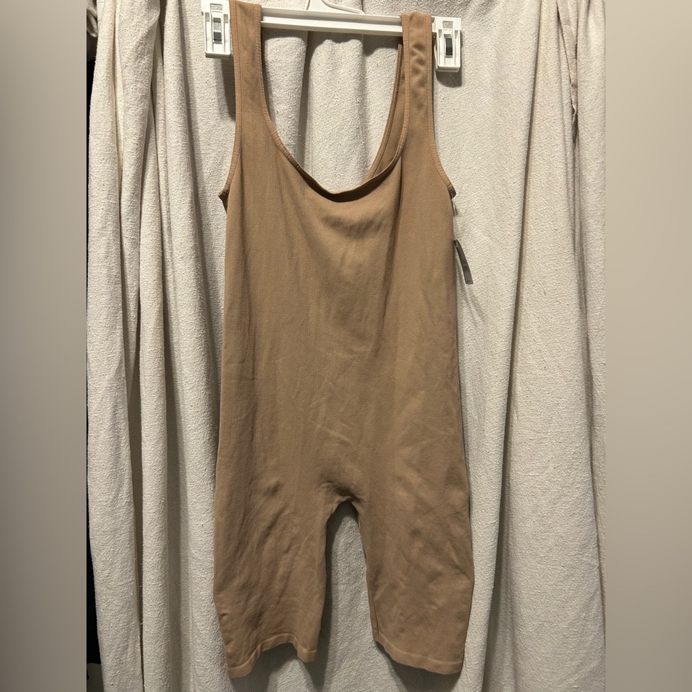 Free People Tan Chemise Slip